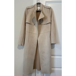 H&M Faux Suede Trench Coat – Size XS